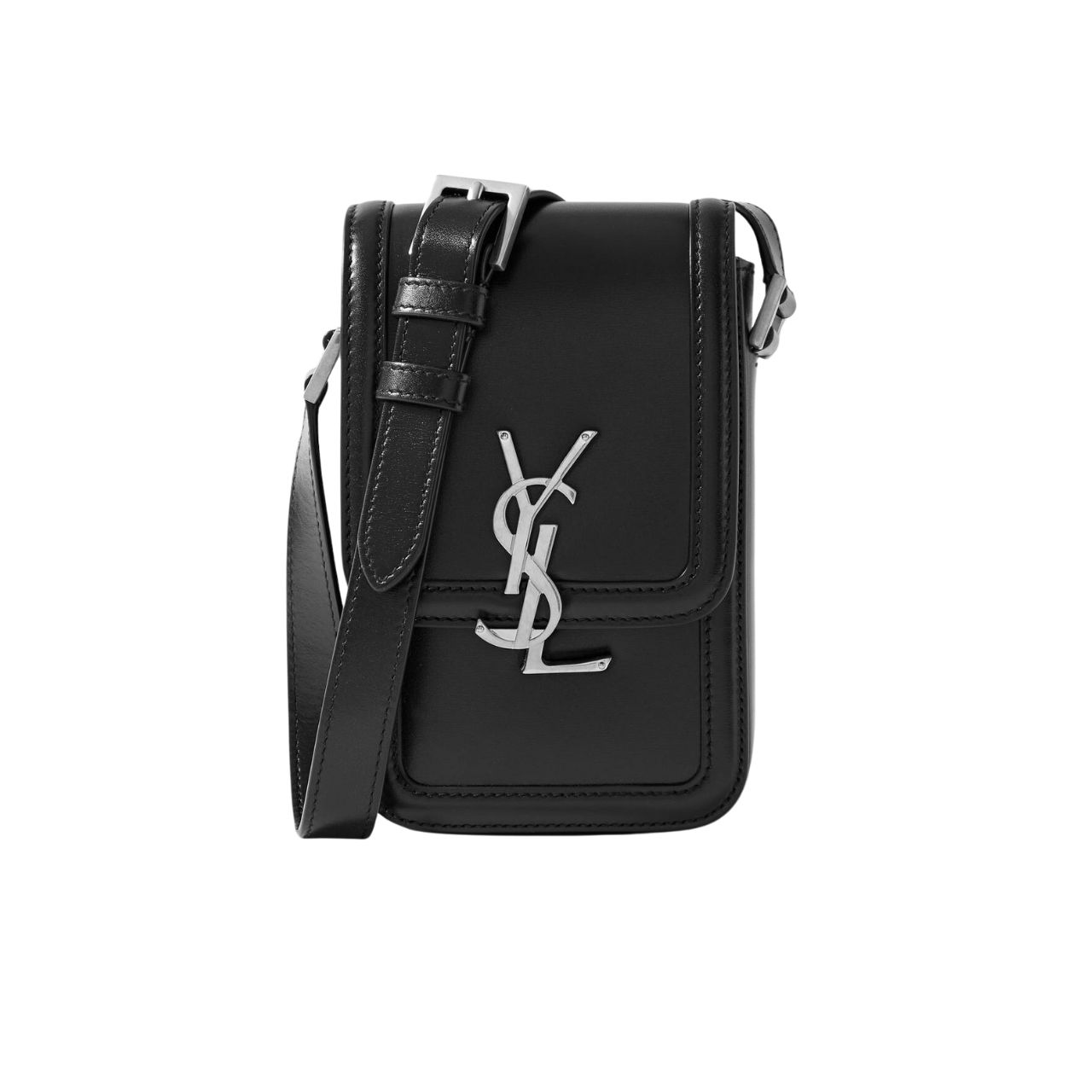 YSL SOLFERINO MINI BAG IN SMOOTH LEATHER BLACK 11CM 7539630SX0E1000