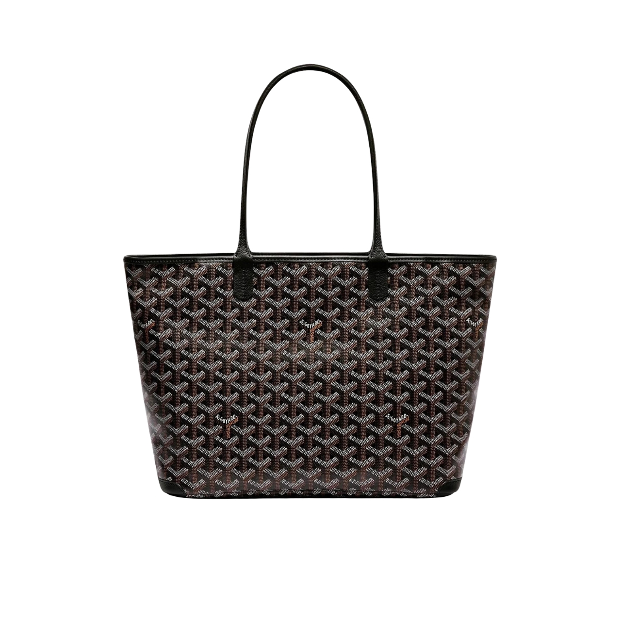 GOYARD ARTOIS PM BAG IN GOYARDINE CANVAS AND CHEVROCHES CALFSKIN BLACK 30CM ARTOISPMLTY01CL01P