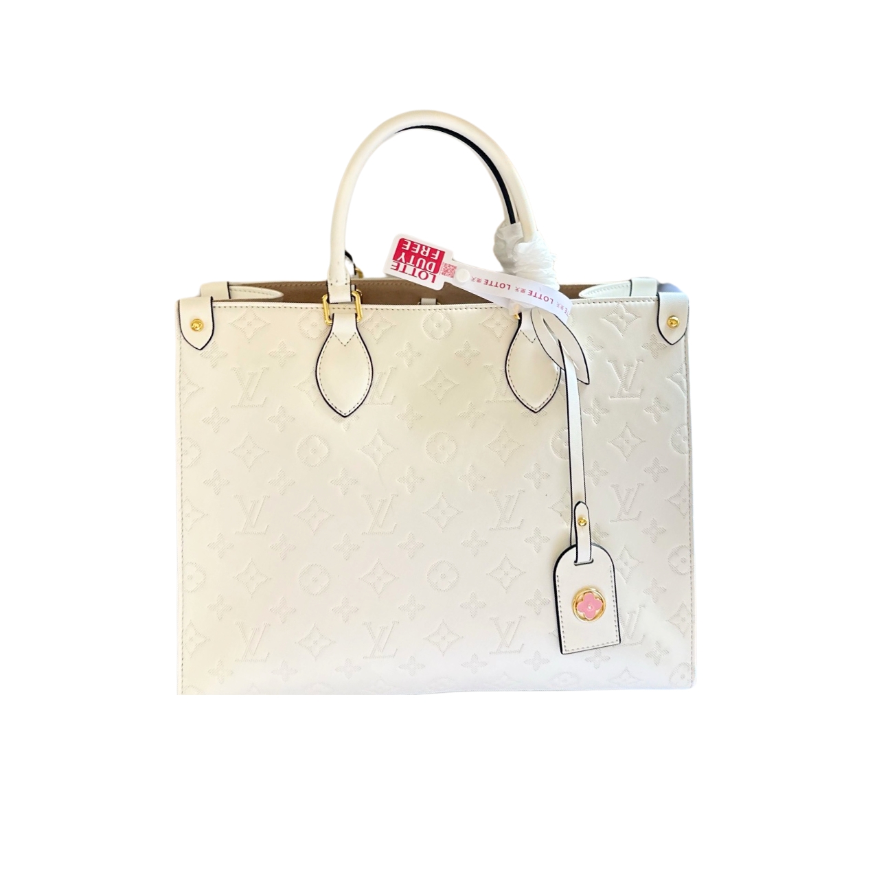 LV ON THE GO MM WHITE 35CM