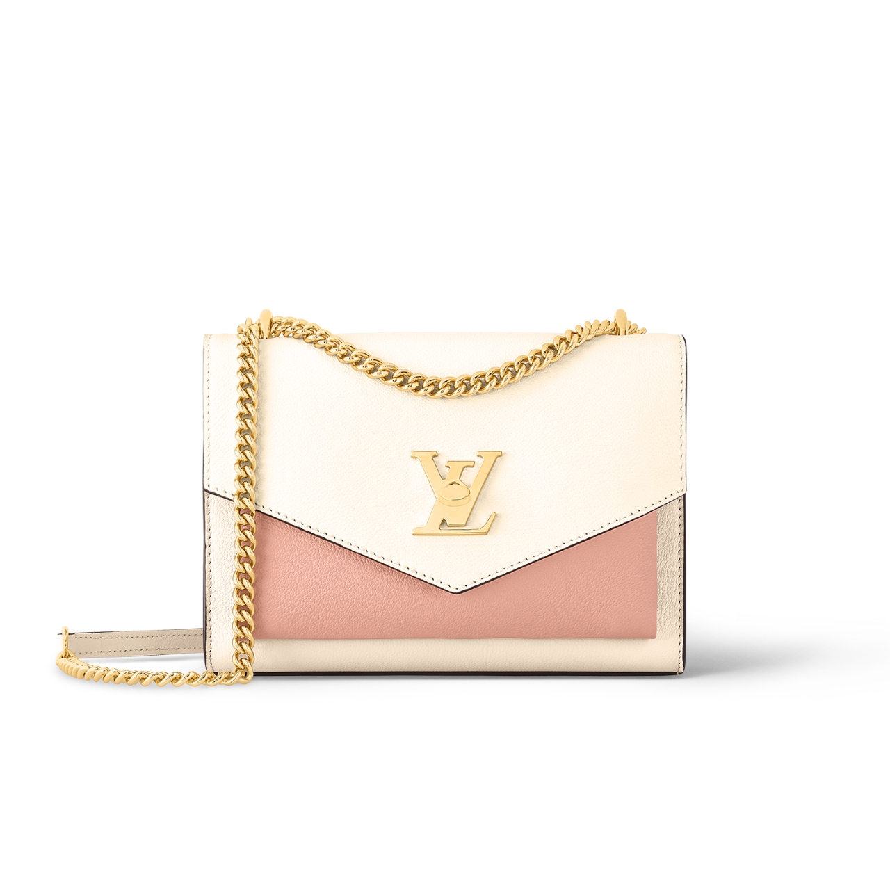 LV MYLOCKME SATCHEL CHAIN BAG ROSE TRIANON 23CM M22190