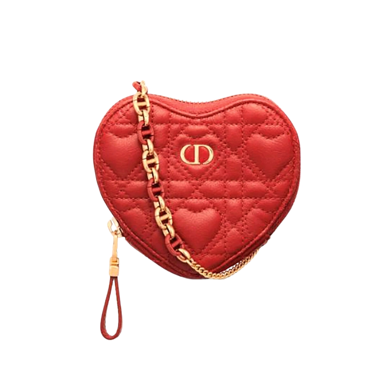 DOR CARO HEART POUCH WITH CHAIN RED S5097UNID M61R