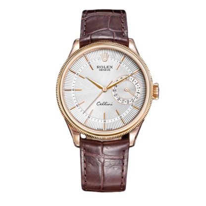 ROLEX CELLINI DATE WHITE DIAL AND EVEROSE GOLD 39MM 50515 0008