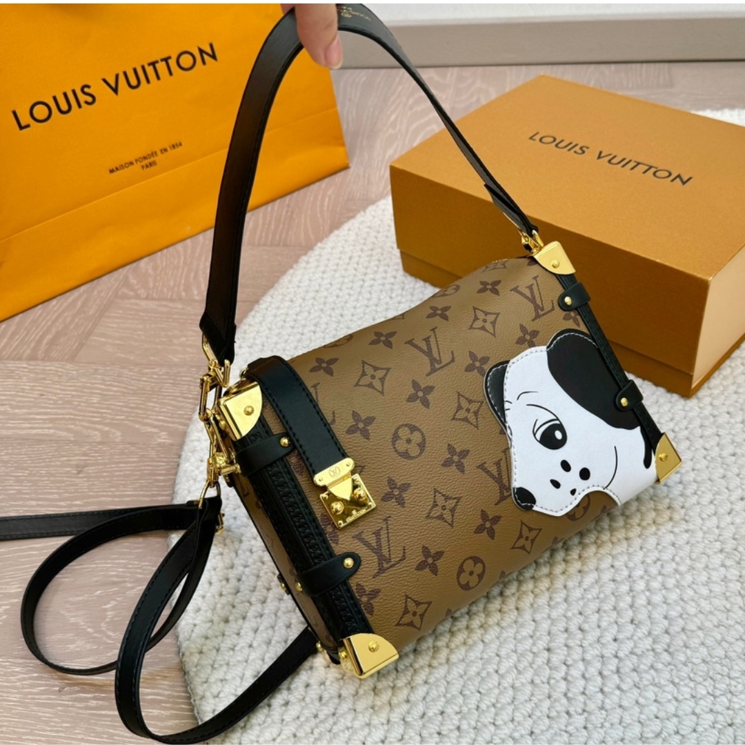 LV SIDE TRUNK MM MONOGRAM REVERSE COATED CANVAS 23CM M47202
