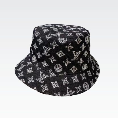LV MONOGRAM JACQUARD DENIM BUCKET HAT BLACK