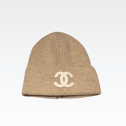 CC WHITE CC WOOL BEANIE BEIGE