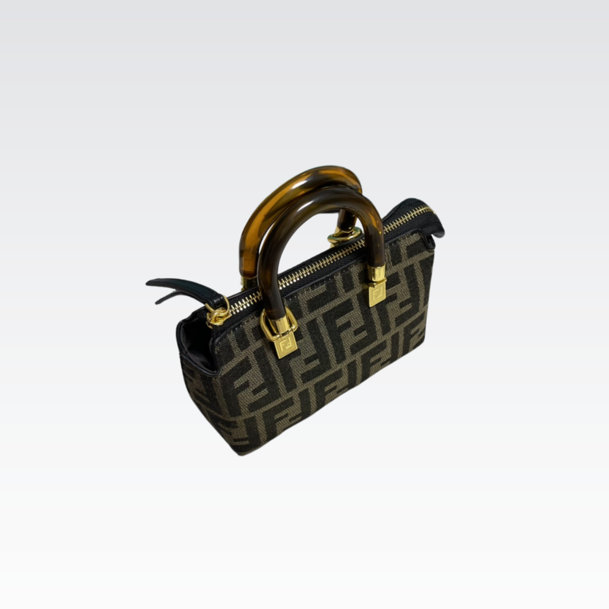 FD BY THE WAY MINI SMALL BOSTON BAG VINTAGE BROWN 18CM