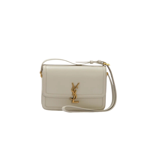 YSL SOLFERINO SMALL SATCHEL IN BOX YSL LEATHER BLANC VINTAGE