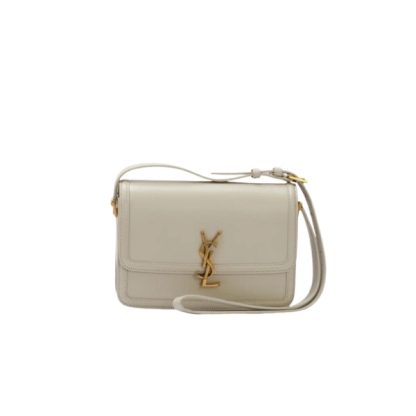 YSL SOLFERINO SMALL SATCHEL IN BOX YSL LEATHER BLANC VINTAGE