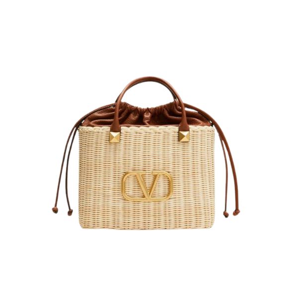 valen GARAVANI WO VLOGO SMALL WICKER BASKET BAG BEIGE 25CM XW2B0K41YMP 43S