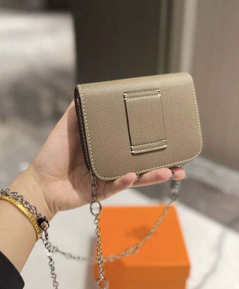 HM WALLETS CONSTANCE SLIM ETOUPE EPSOM 13CM