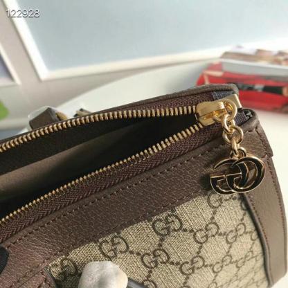 gg Ophidia gg Medium Tote Bag Beige/Ebony gg Supreme Canvas With Brown For Women 13in/33cm gg 524537 K05NB 8745
