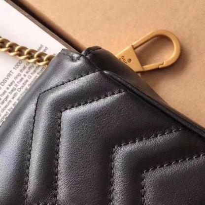 GG MARMONT MATELASSÉ SUPER MINI BAG 16.5CM 476433 DSVRT 1000