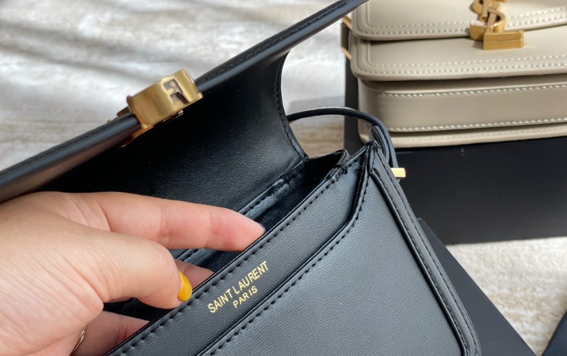 YSL SOLFERINO SMALL SATCHEL IN BOX YSL LEATHER BLACK NOIR 19CM 6343060SX0W1000