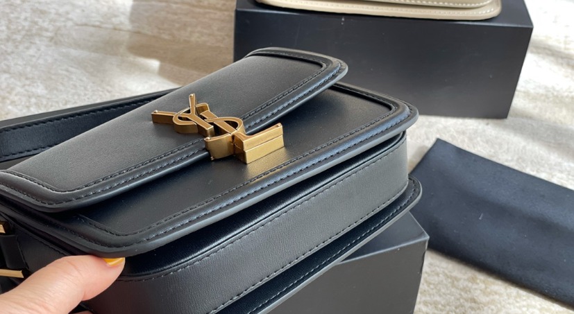 YSL SOLFERINO SMALL SATCHEL IN BOX YSL LEATHER BLACK NOIR 19CM 6343060SX0W1000