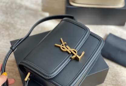 YSL SOLFERINO SMALL SATCHEL IN BOX YSL LEATHER BLACK NOIR 19CM 6343060SX0W1000