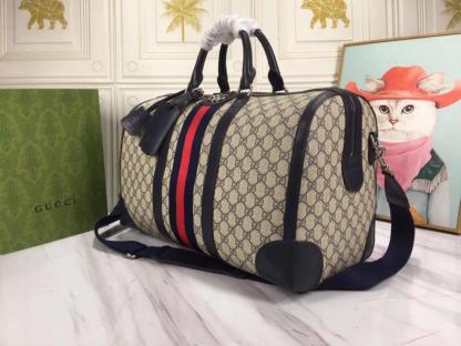 gg Savoy Medium Duffle Bag Beige 17.5in/45cm For Men 681295 9C2SN 4076