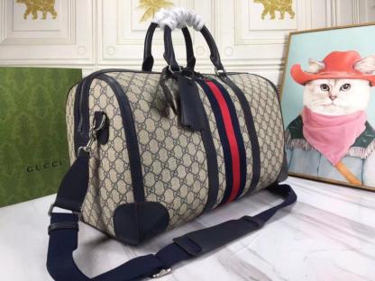 gg Savoy Medium Duffle Bag Beige 17.5in/45cm For Men 681295 9C2SN 4076