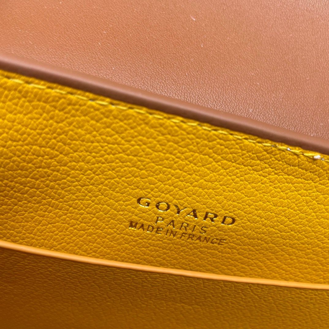 GOYARD SAIGON SOUPLE MINI BAG GOYARDINE CANVAS BLACK AND BEIGE 25CM