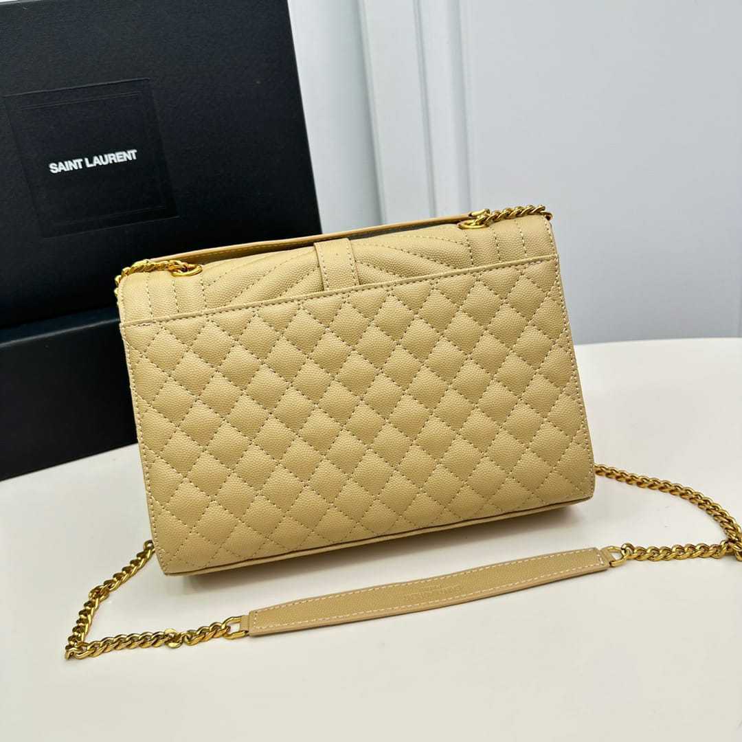 YSL ENVELOPE MEDIUM CHAIN BAG IN MIX MATELASSÉ GRAIN DE POUDRE EMBOSSED BEIGE 24CM 600185BOW912721