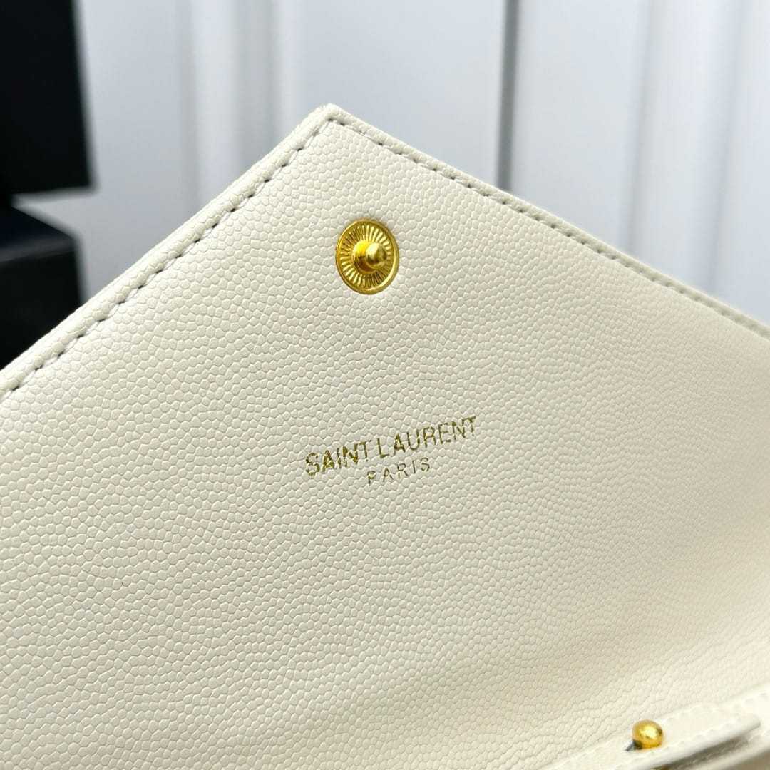 YSL CLASSIC CASSANDRE CHAIN WALLET BAG WHITE 24CM 377828BOW019207