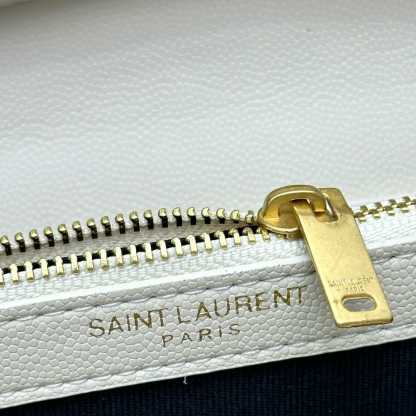 YSL CLASSIC CASSANDRE CHAIN WALLET BAG WHITE 24CM 377828BOW019207