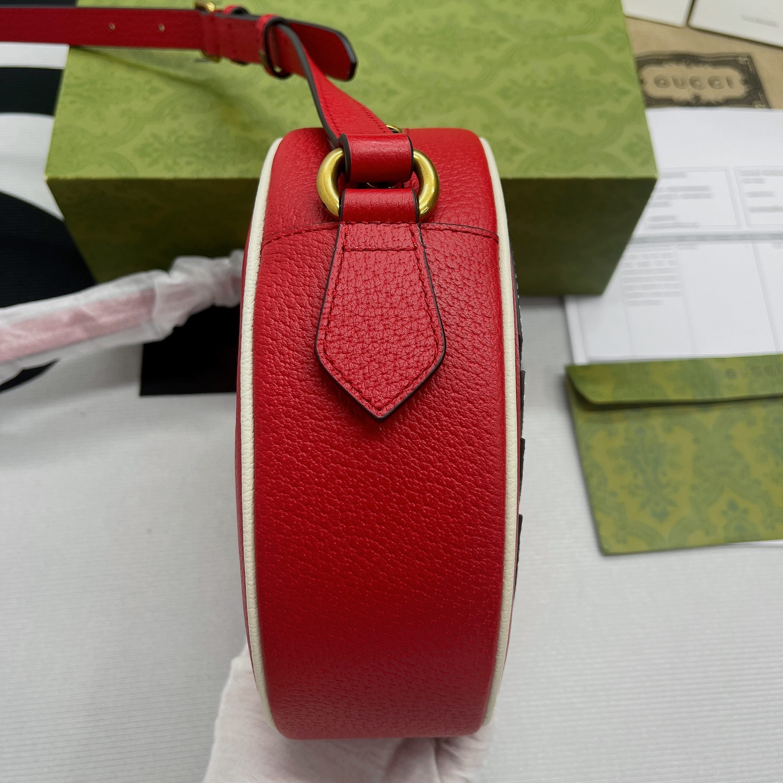 gg x Adidas Ophidia Shoulder Bag Red For Women, Women’s Bags 8.6in/22cm gg 702626 DJ24T 6484