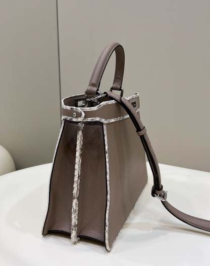 FI Peekaboo ISeeU Medium Greige For Women, Women&#8217;s Handbags, Shoulder Bag 13.1in/33.5cm FF