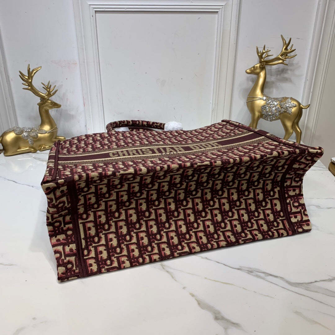 DI Large Book Tote Brown For Women 16.5in/42cm CD M1286ZRIW