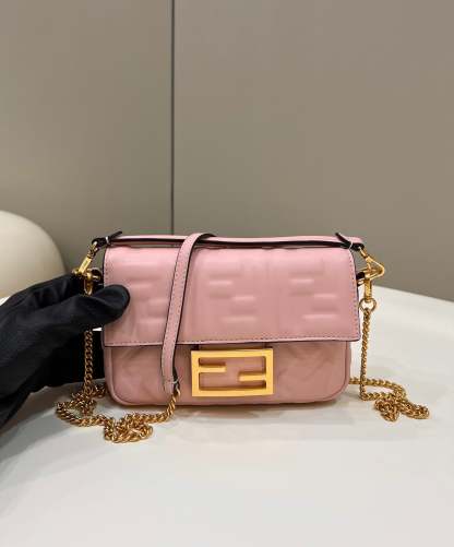 FI Baguette Pink For Women, Women’s Handbags, Shoulder And Crossbody Bags 7.5in/19cm FF 8BS017