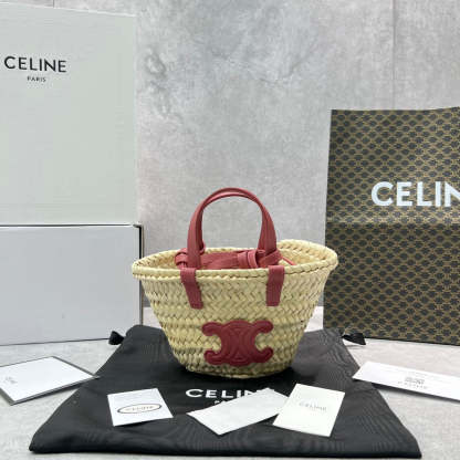 CE Teen Triomphe Classic Pannier Tote Dark PiNike For Women 8in/20cm