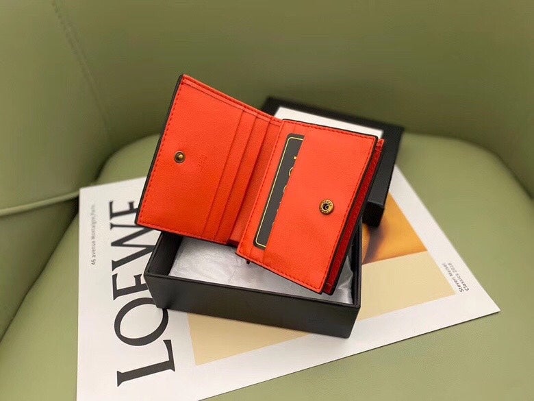 GG SUPREME CANVAS CARD CASE WALLET WITH CHERRIES RED LEATHER INSIDE 10CM 476050