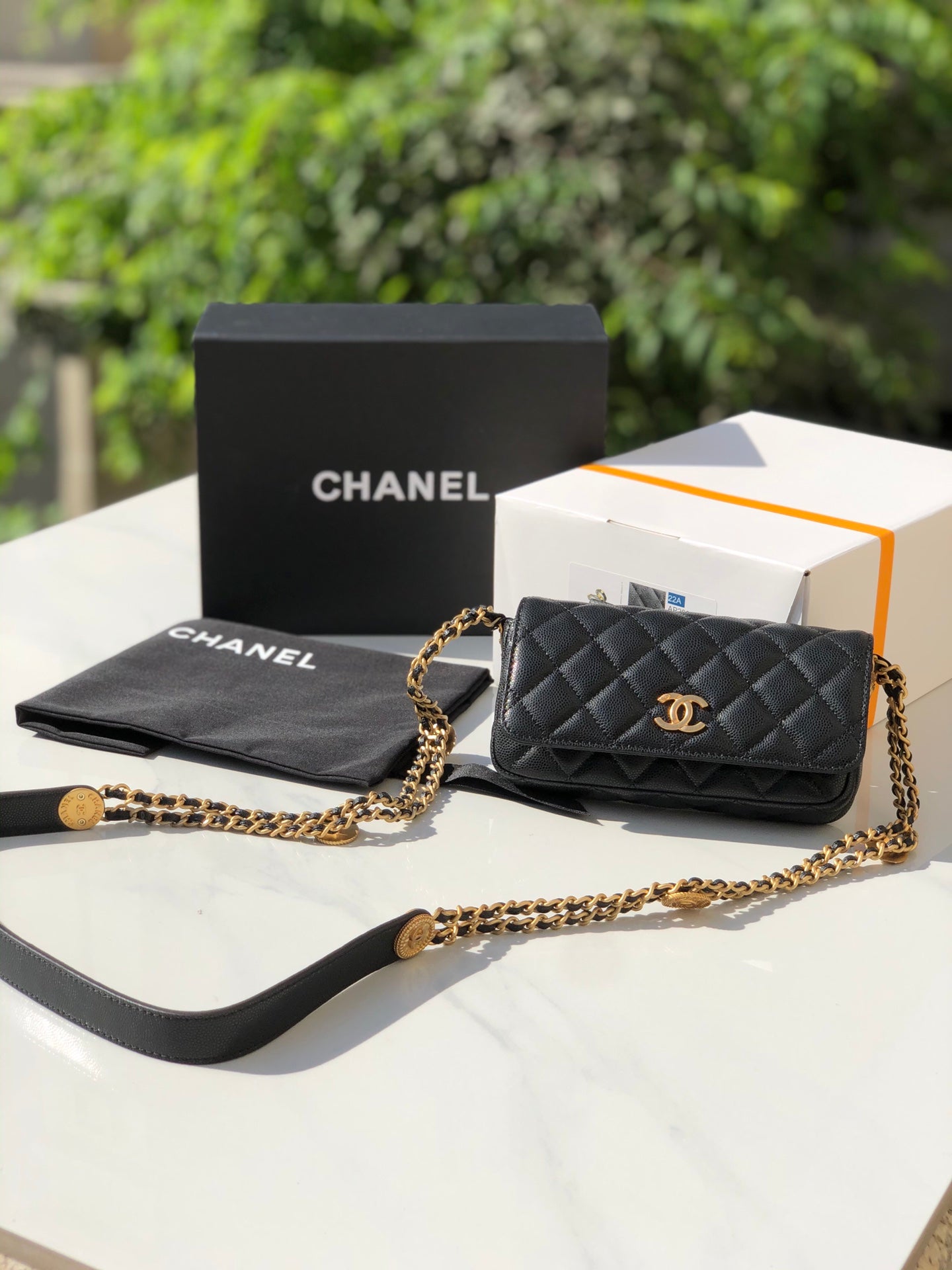 ChanelSmall Flap Bags Gold Hardware Black For Women, Women&#8217;s Handbags, Shoulder Bags 7.5in/19.2cm