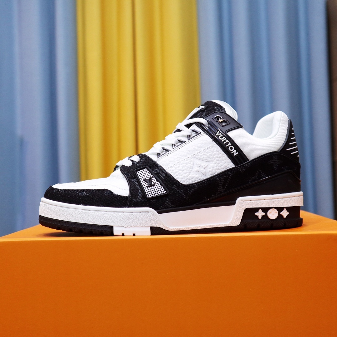 LUV TRAINER SNEAKER MIX OF MATERIALS BLACK/WHITE