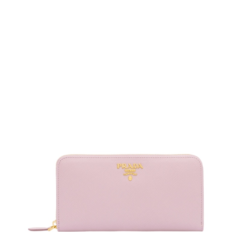 PR LARGE SAFFIANO LEATHER WALLET ALABASTER PINK 19CM 1ML506 QWA F0E18