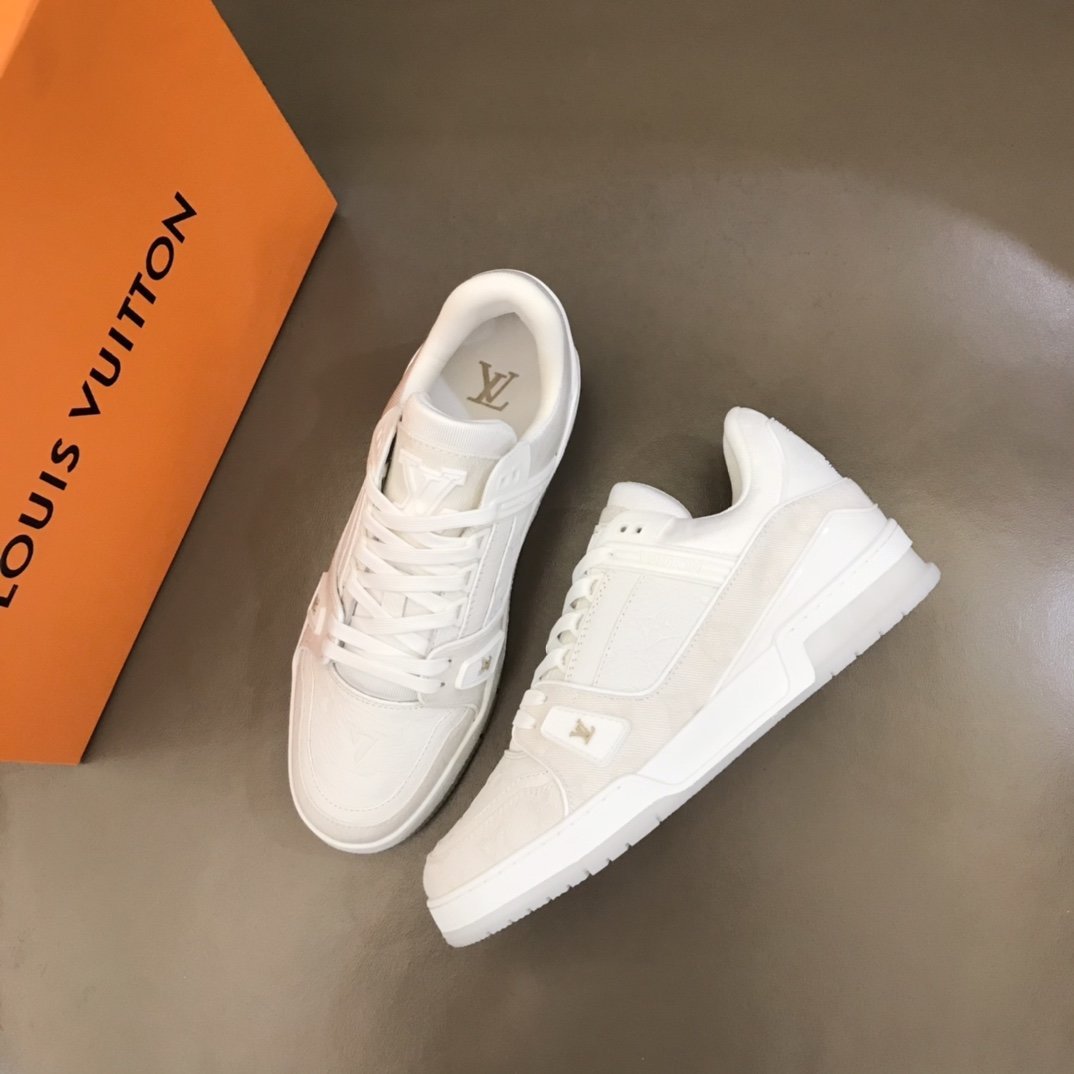 LUV TRAINER SNEAKER MONOGRAM PATENT CANVAS WHITE VIRGIL ABLOH