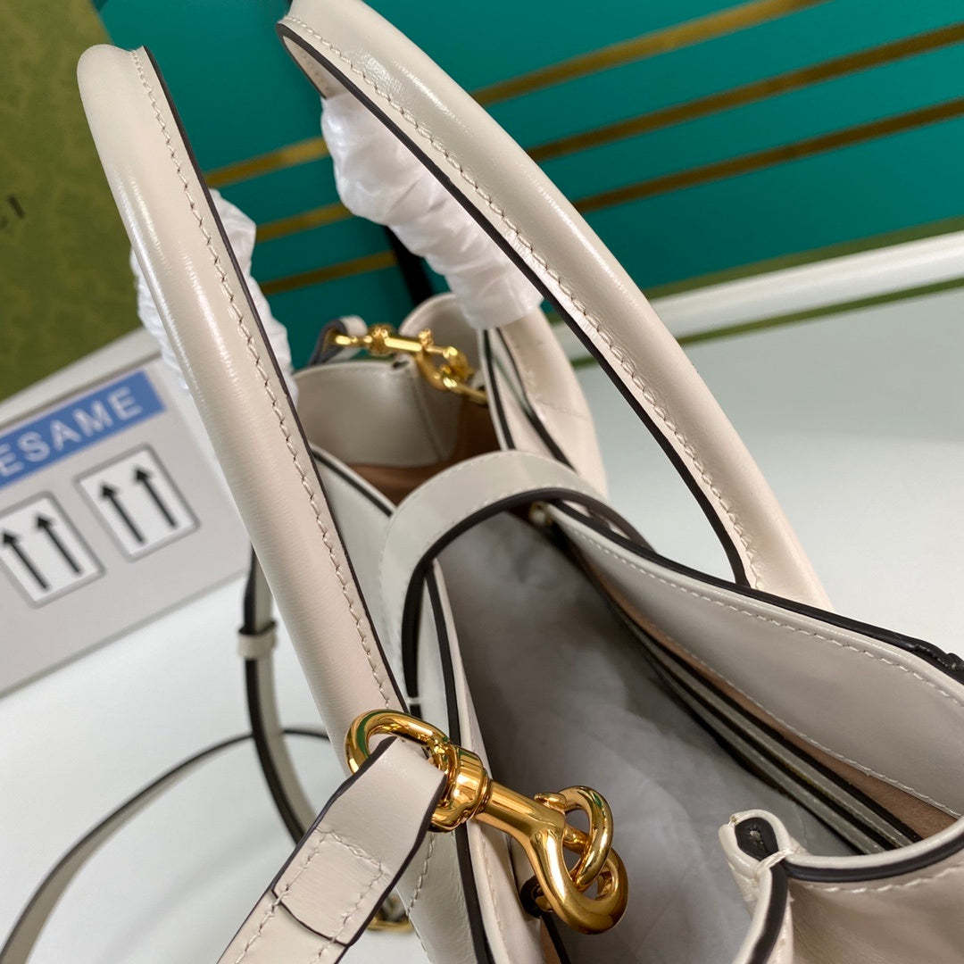 gg Jackie 1961 Medium Tote Bag White For Women 12in/30cm 649016 0YK0G 9022