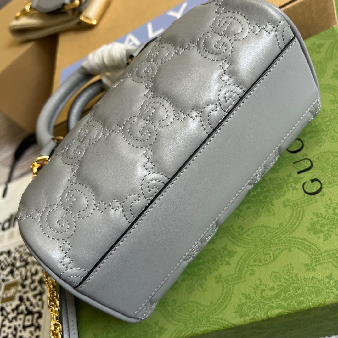 gg Matelasse Top Handle Bag Black For Women, Women&#8217;s Bags 7.5in/19cm gg ‎702251 UM8HG 1046