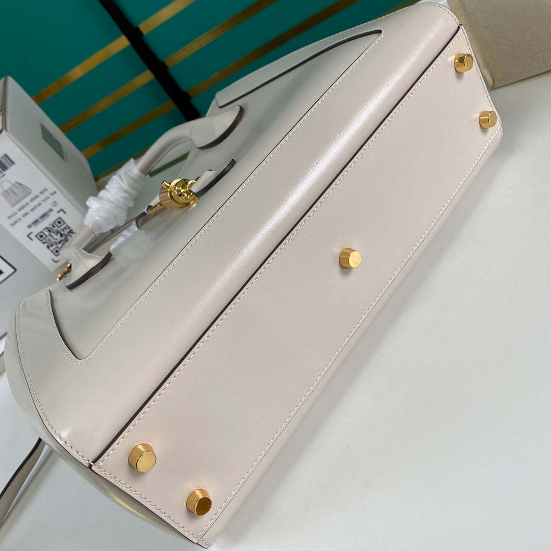 gg Jackie 1961 Medium Tote Bag White For Women 12in/30cm 649016 0YK0G 9022