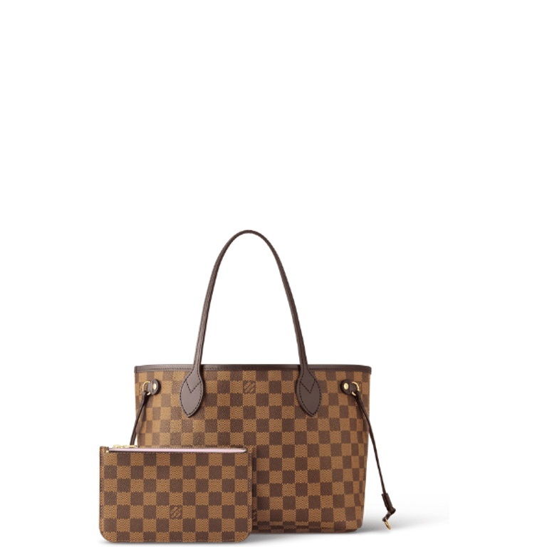LUV DAMIER EBENE NEVERFULL PM BROWN AND LIGHT PINK 29CM N41359