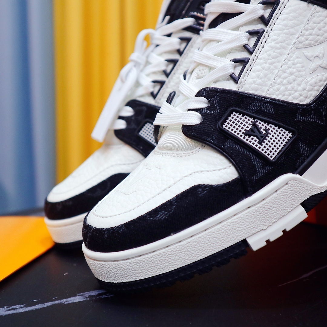 LUV TRAINER SNEAKER MIX OF MATERIALS BLACK/WHITE