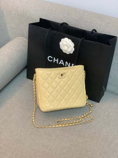 ChanelHobo Handbag Beige Bag For Women 16cm/6in