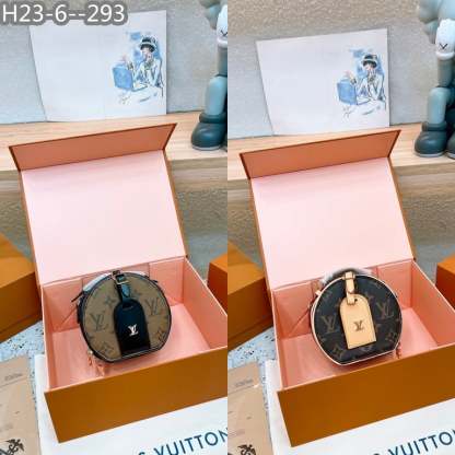 LUV PETITE BOITE CHAPEAU BLACK AND BROWN 13CM