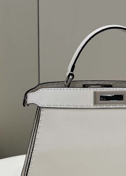 FI Peekaboo ISeeU Medium White For Women, Women’s Handbags, Shoulder Bags 13.1in/33.5cm FF