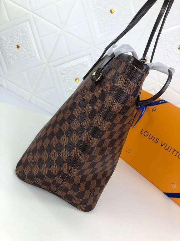 LUV DAMIER EBENE NEVERFULL PM BROWN AND LIGHT PINK 29CM N41359