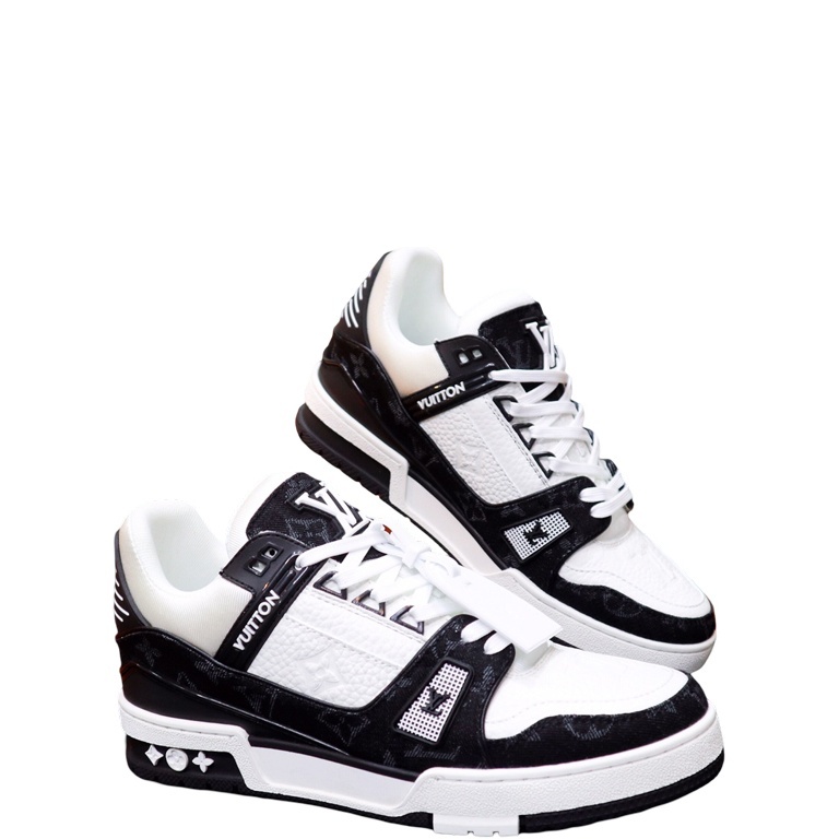 LUV TRAINER SNEAKER MIX OF MATERIALS BLACK/WHITE