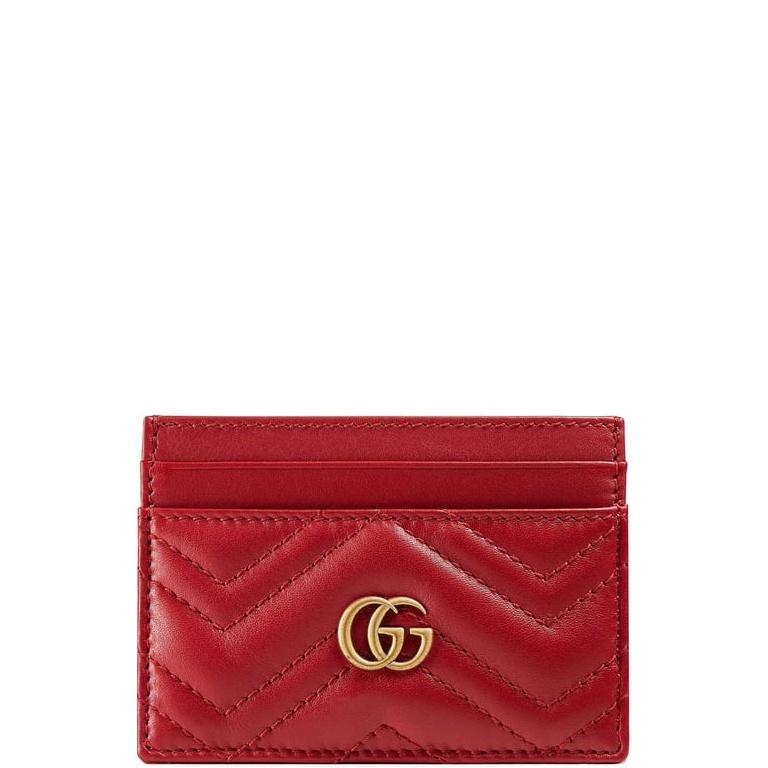 GG MARMONT CARD CASE 10CM RED 443127 DTD1T 6433