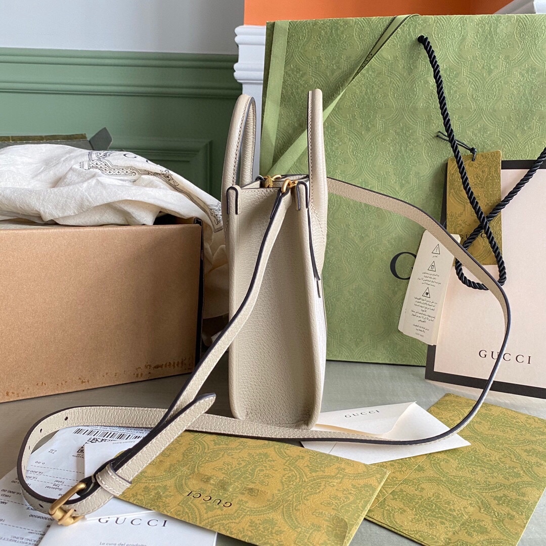 GG MINI TOTE BAG WITH INTERLOCKING G SUPREME CANVAS 671623 UULBT 9683