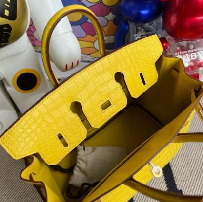 HM BIRKIN ALLIGATOR MATTE M9 MARIGOLD YELLOW GOLD HARDWARE 25CM