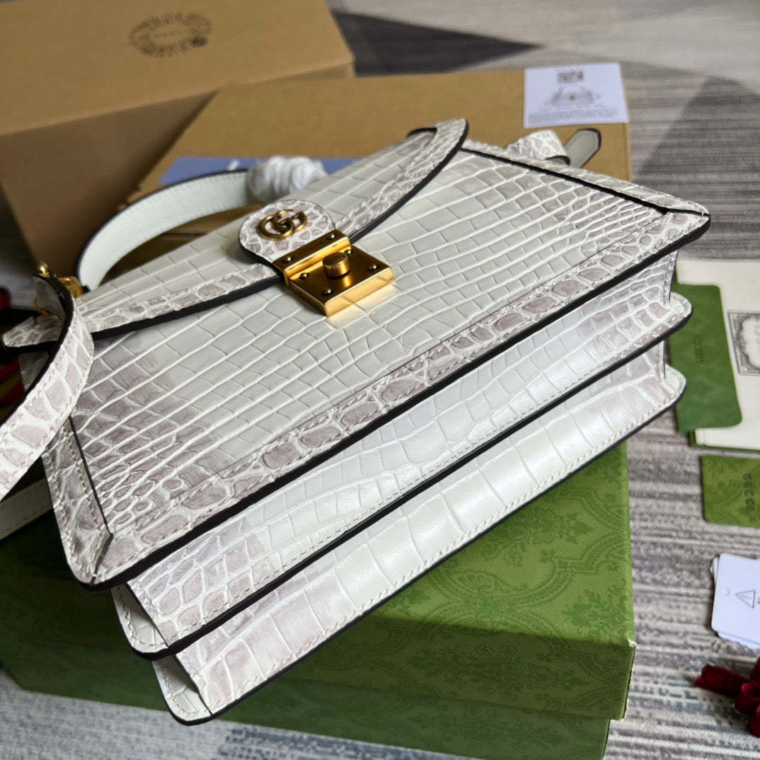 gg Ophidia Small gg Top Handle Bag White For Women, Women’s Bags 9.8in/25cm gg