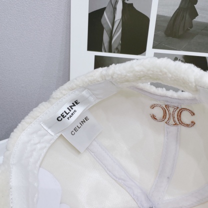 CL AUTUMN AND WINTER HAT BEIGE AND WHITE